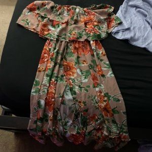 Strapless maxi dress